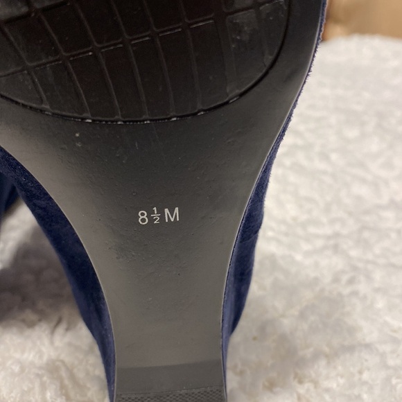 MPO womens NEW suede solid dark blue zipper size 8.5 - Picture 6 of 7